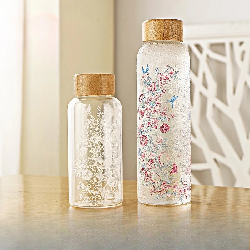 550ml Color Changing Glass Tea Cup Large Capacity Borosilicate Temperature Sensitive Cold Brew Bottle