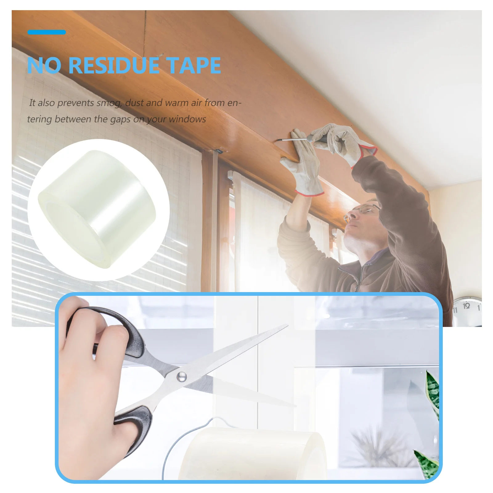 Window Well Cover Air Conditioner Tape Shower Door Seal Strip Heavy Duty Insulation Acrylic