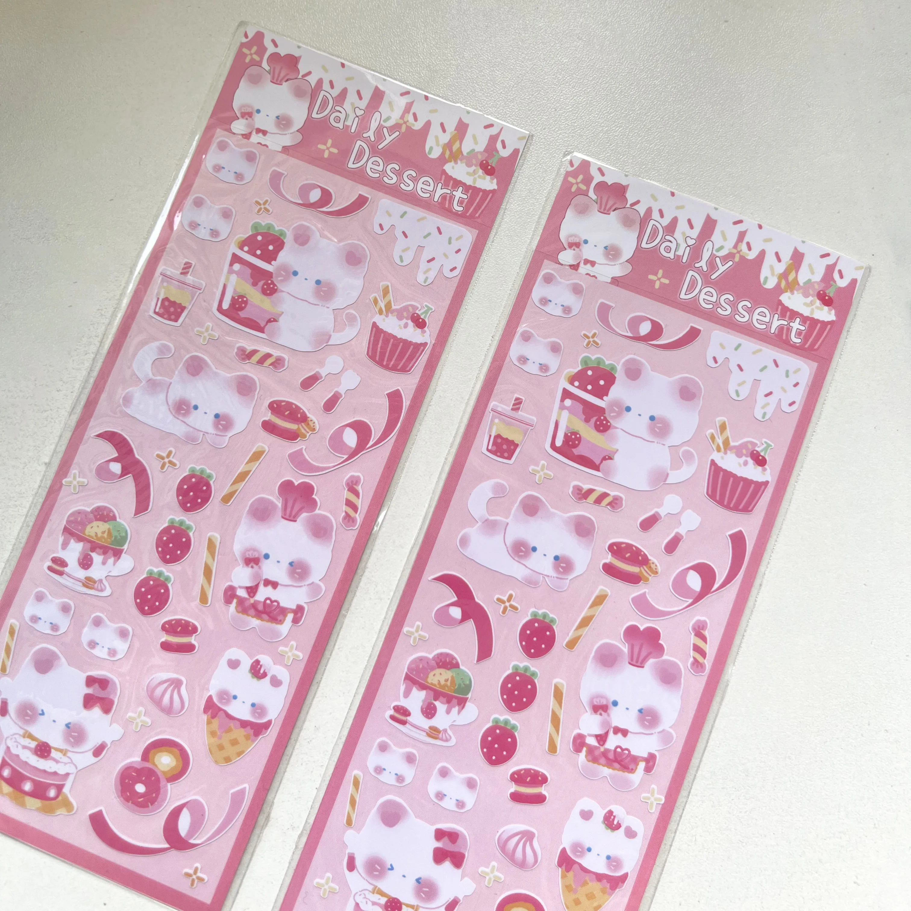 1 Pc Cute Cartoon Cat Rabbit Sticker Kawaii Korean Style DIY Kpop Idol Album Card Photo Decoration Material Sticker