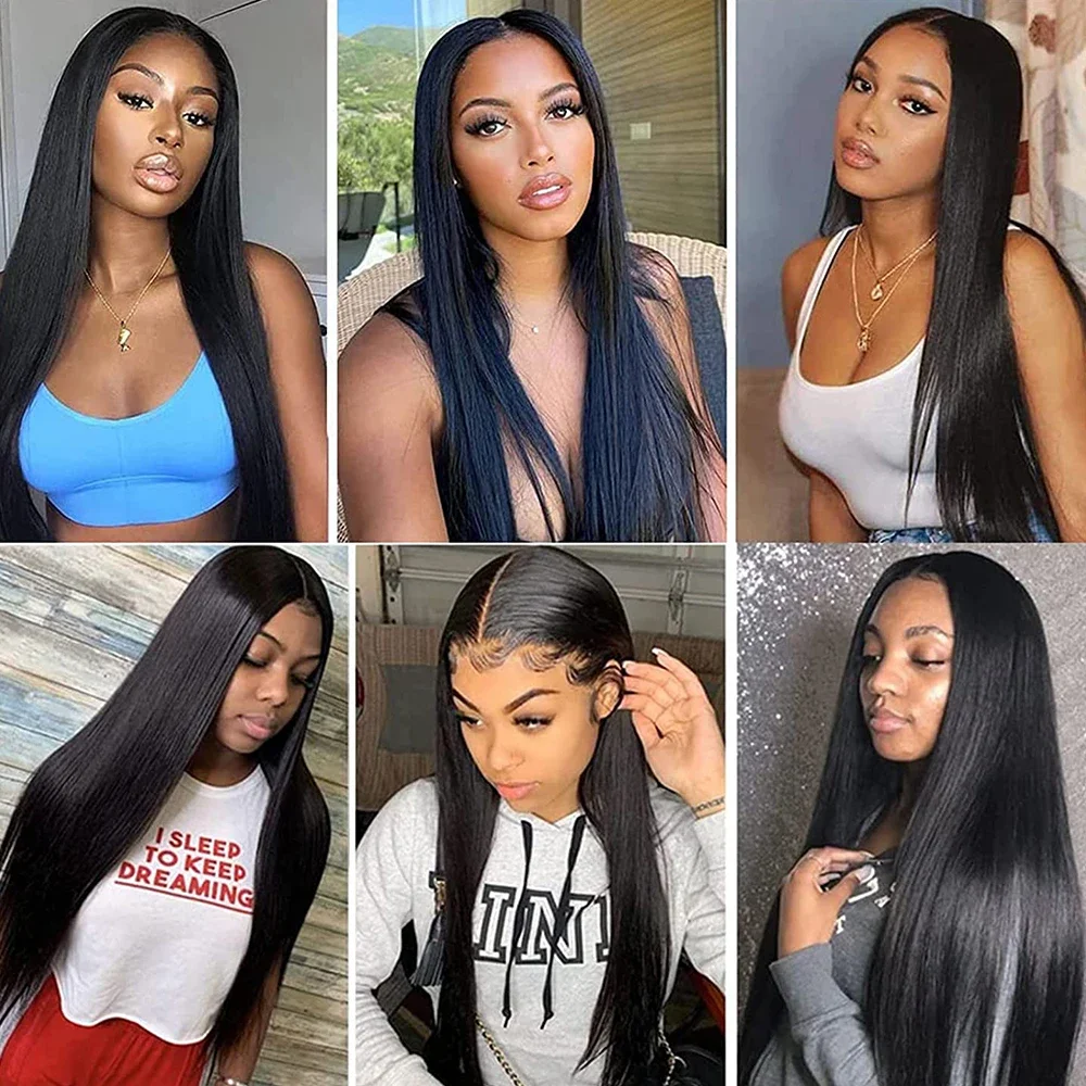 Bone Straight Raw Hair Bundles com fechamento, 13x4 Lace Frontal, 3 Bundles, Vietnam Human Hair Weave, Transparente Lace Encerramento