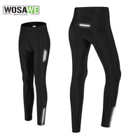 WOSAWE Women's Cycling Pants Breathable Quick Dry MTB Riding Long Pants Gel Pad Tights Ciclismo Shockproof Bicycle Trousers