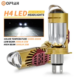 Oprah H4 LED Headlight Bulbs Canbus Mini Projector Lens Auto Motorcycle Car Lamp Fog Lights 9003/HB2 Hi/Lo Beam Turbo Fan 6500K