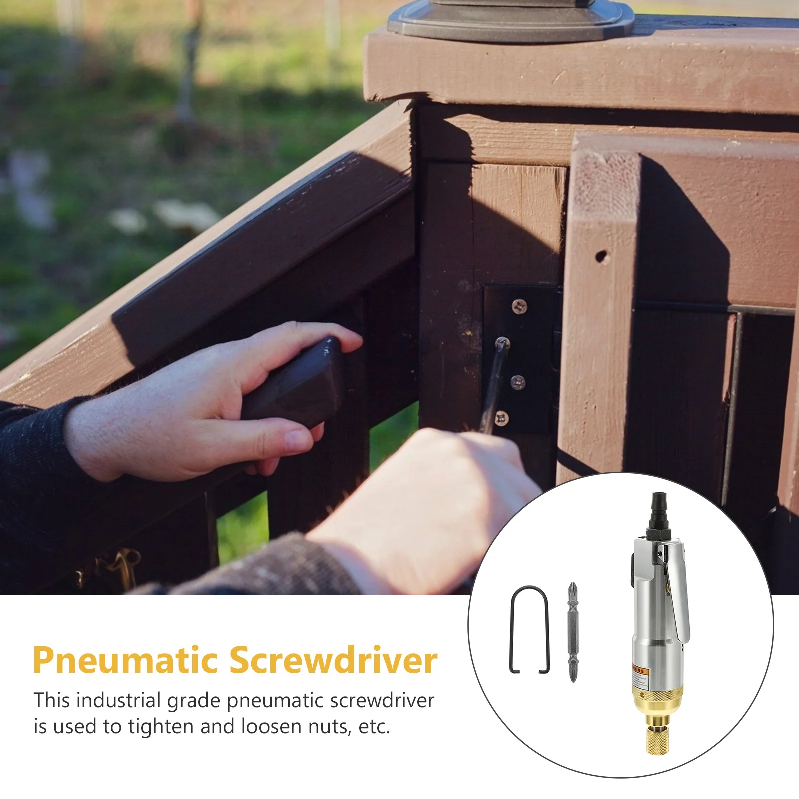 Industrial Pneumatic Screwdriver with Torque Control High Efficiency Screwdriver for Auto Parts Repair and