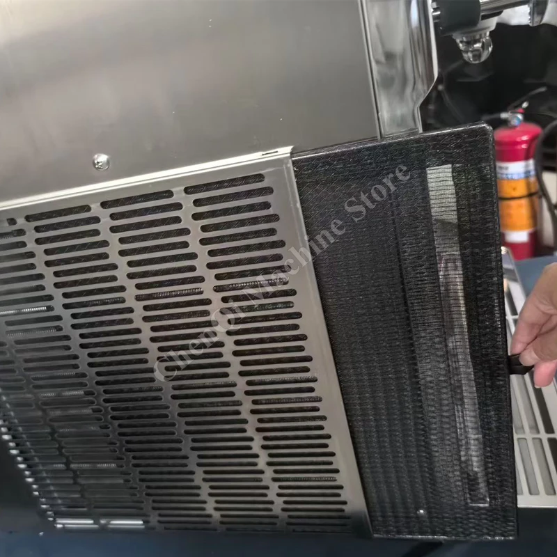 آلة الآيس كريم الناعمة مضخة توسيع الهواء طاولة الحفاظ الليلية مزدوجة 7 لتر هوبر صانع آلة صنع الآيس كريم