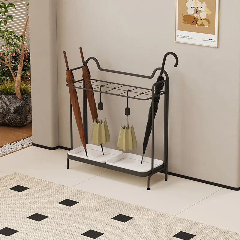 Company umbrella rack, hotel lobby commercial hanging umbrella drain storage rack, household door umbrella bucket rack
