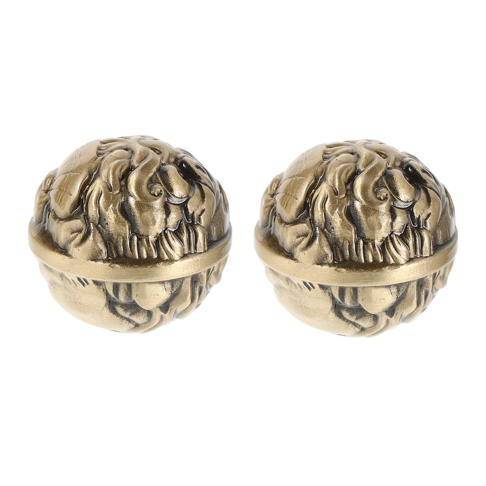 

1Pair 38Mm Brass Hand Exercise Balls with Intricate Embossing Traditional Chinese Fitness Handballs for Dexterity and Wrist