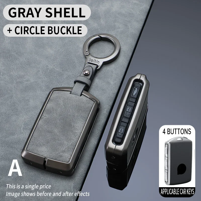 

Car Zinc Alloy Leather Key Case Holder Cover Chain For Volvo XC90 XC60 S60L/XC60/S80L/V60/V40 FH16 FM EVRO Key Bag Accessories