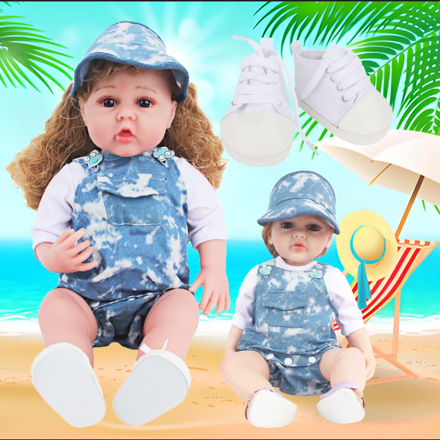 

Кукольная одежда для кукол Reborn Girl 55 см, камуфляжная форма, комбинезон для 22 дюймов, куклы для маленьких девочек, аксессуары, игрушечная одежда