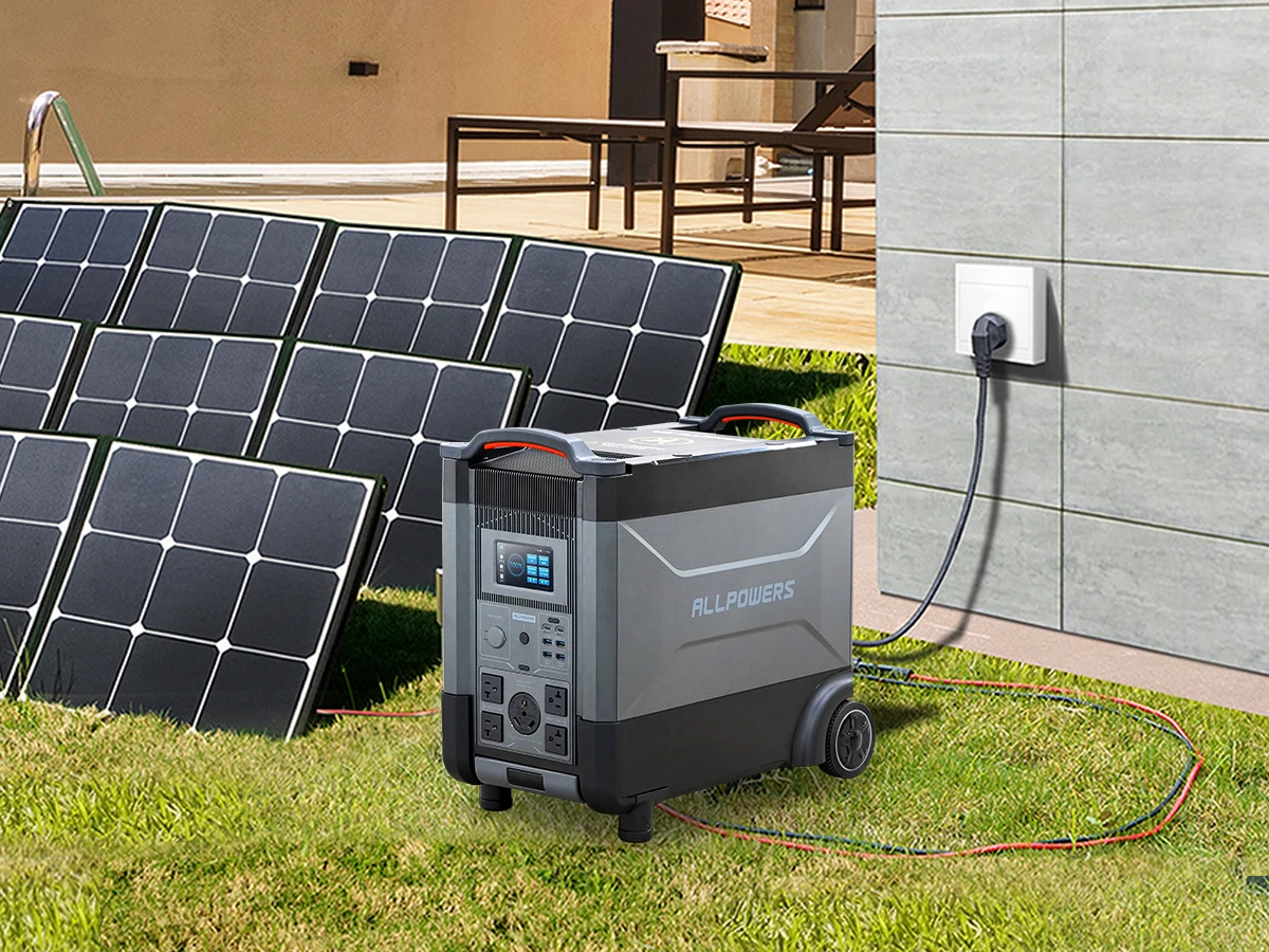 Portable Power Station R4000 220V 3456WHW UPS Solar Generator Whole House Backup Power With Inputs For Home Emergency Camping RV
