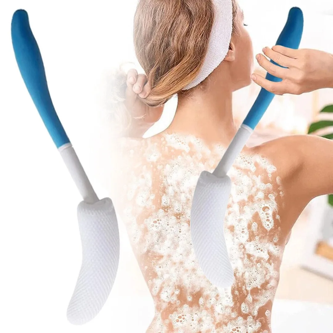 

1pc Back Bath Brush Body Shower Long Handle Soft Sponge Washer Exfoliating Non-Slip Curved Shower Brush Bathing Accessories HOT