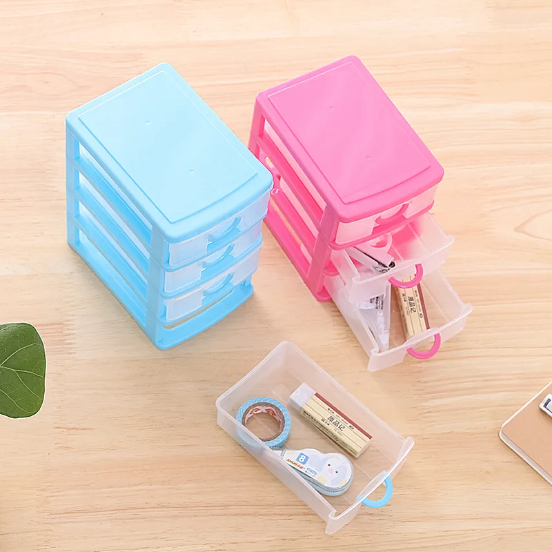 Mini Desktop Drawer Storage Boxes Plastic Sundries Case Jewelry Objects Makeup Container Durable Holder Keys Bins Organizer