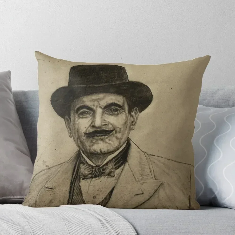 Hercule Poirot (David Suchet) Throw Pillow Plaid Sofa Cushion Child pillow