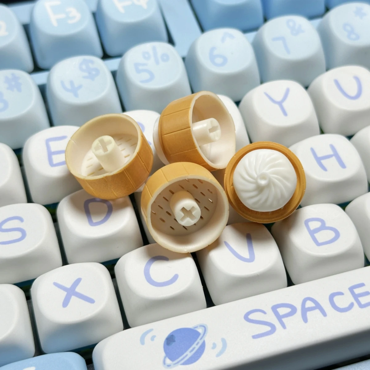 Delicious Stuffed Bun Dumpling Keycap Game Mechanical Keyboard Personality Artisan Keyboards Keycap