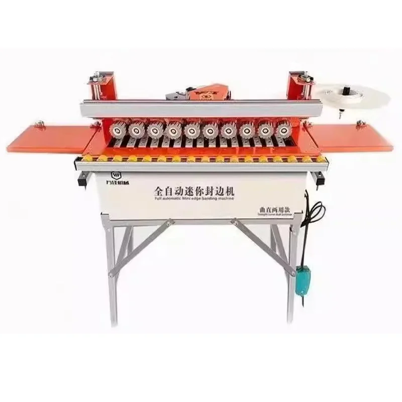 

Fully Automatic Mini Edge Banding Machine Contour Pressing and Laminating Small-Scale Woodworking Decorative Edge Ba(Customized)
