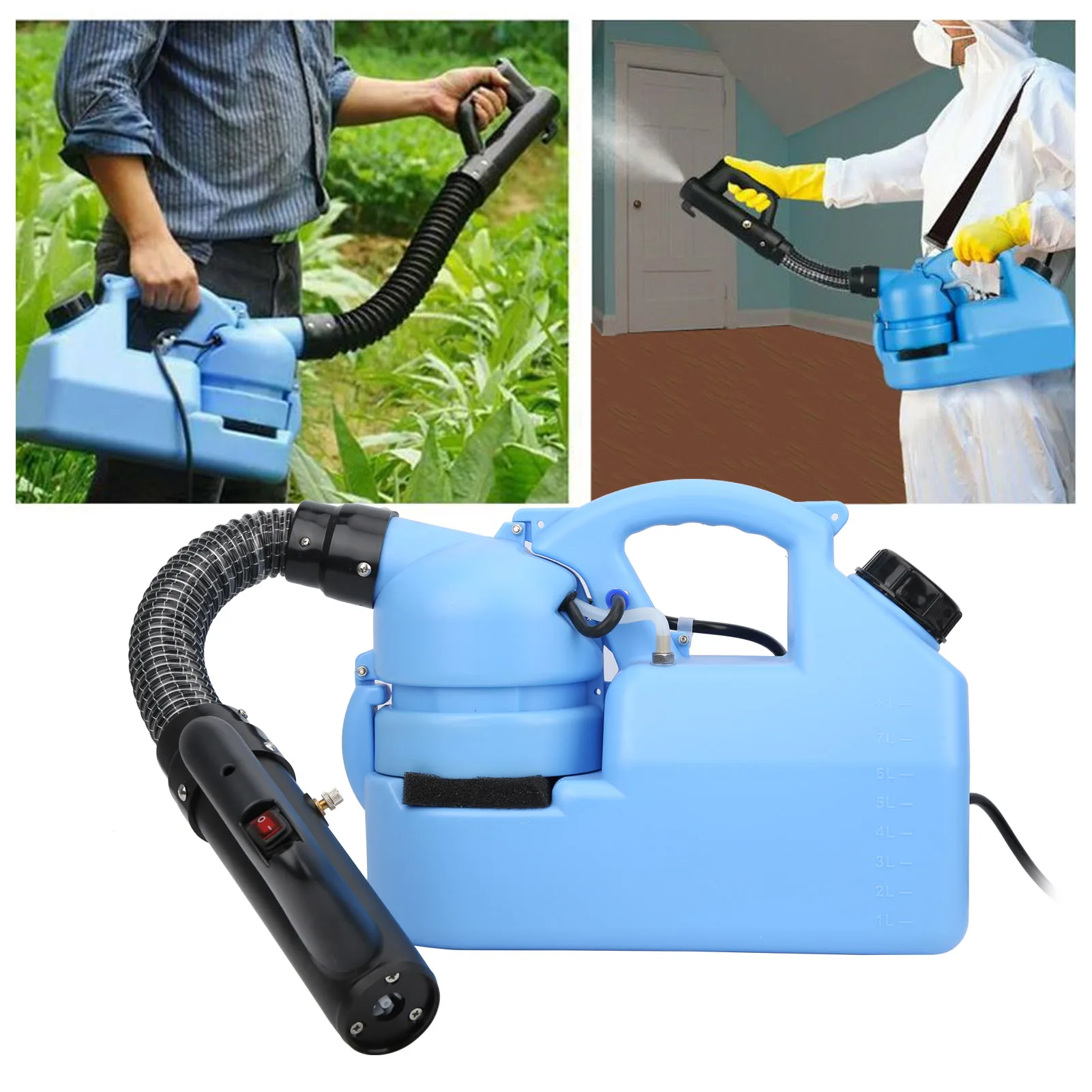 6L Portable Sprayer Electric ULV Fogger Portable Ultra-Low Volume Sprayer Fine Mist Blower For Home Garden Public Place