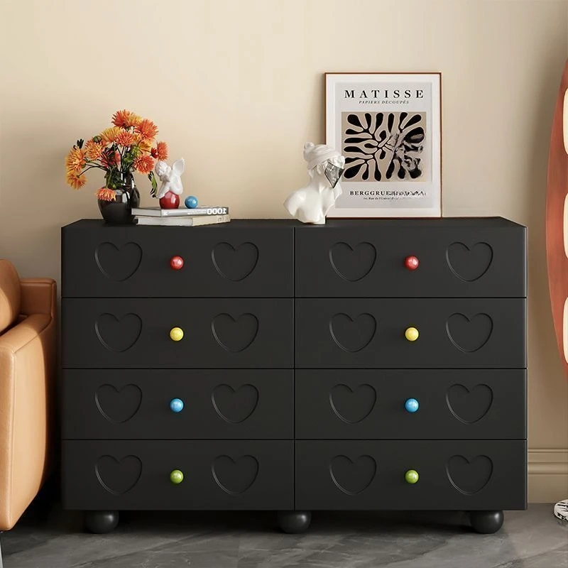 Dopamine Sofa Side Cabinet Black Simple Living Room Locker