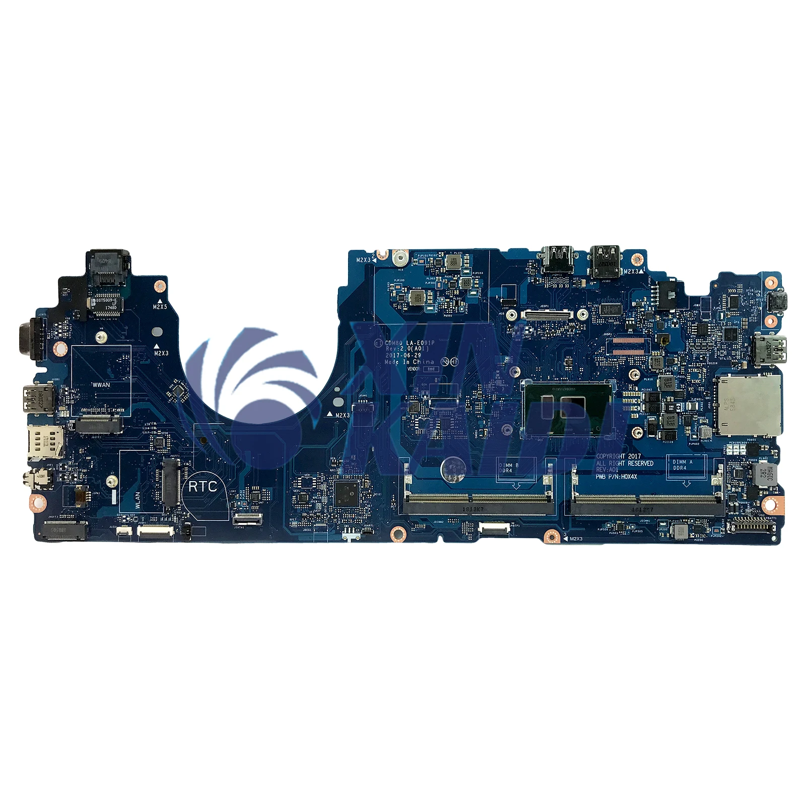 Placa principal de notebook LA-E091P para notebook Dell Latitude 5580 00C098 0V6V32 0M3HDV 0Y2K9C Placa-mãe portátil i3 i5 i7 6ª geração CPU