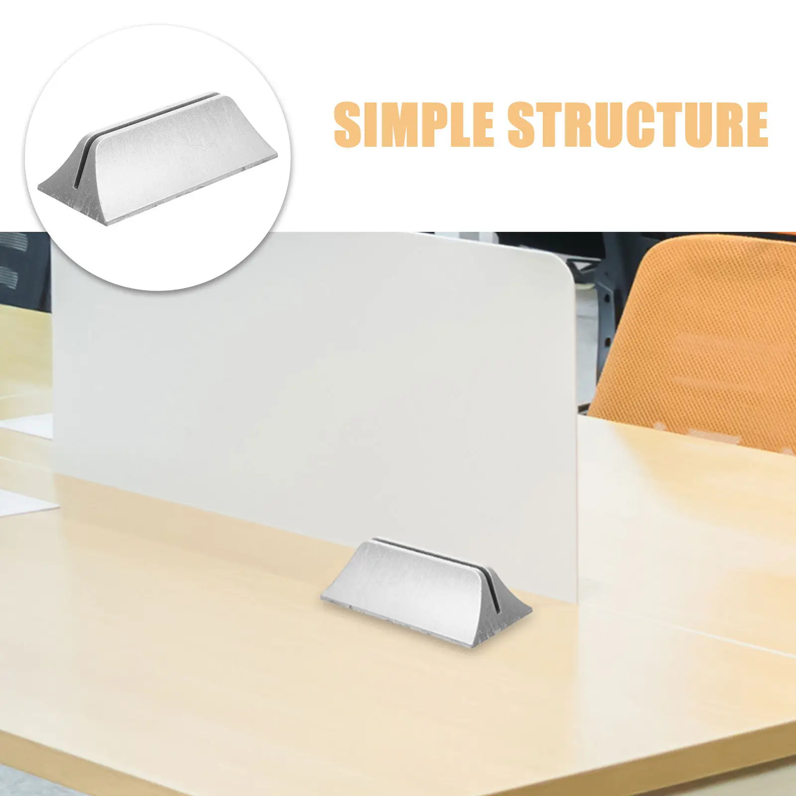 20Pcs Office Desk Partition Clamp Universal Fit Removable Desktop Divider Support Feet Holder for Privacy Screen