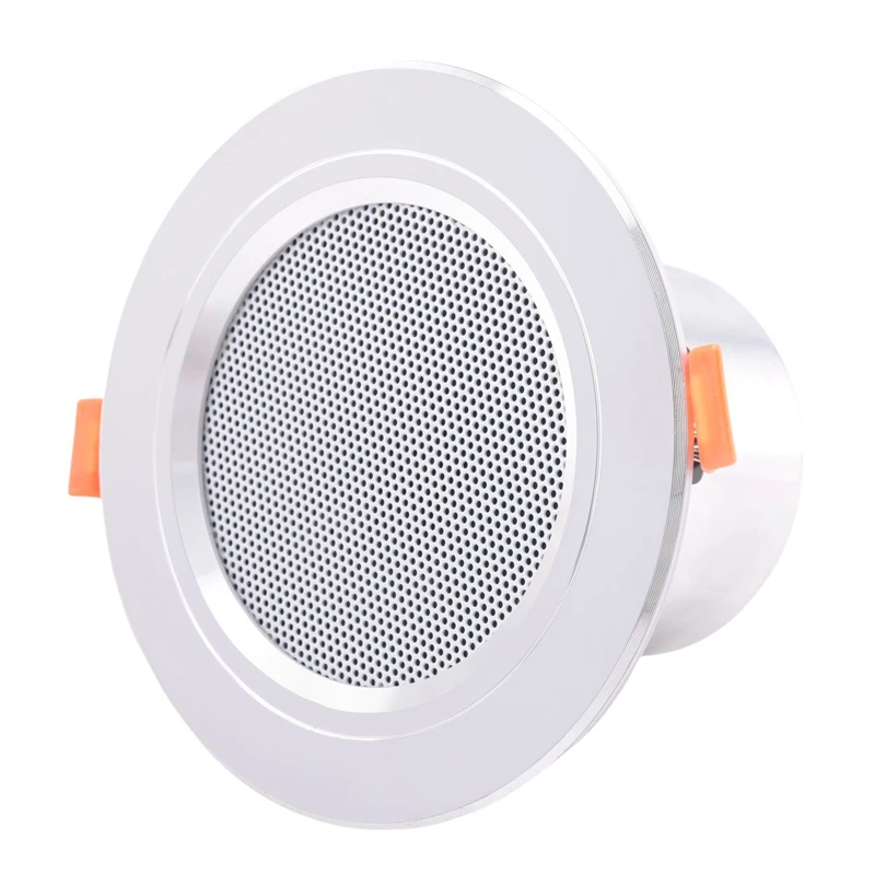 Altavoz de techo para baño de 8Ohm y 10W, sistema de música de fondo con altavoz de techo a la moda de aluminio