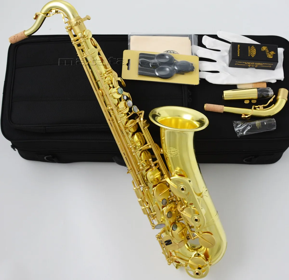 Fast Ship Quality Unlacquer C Melody saxophone Bare Brass Sax W/ straight and curved NecK