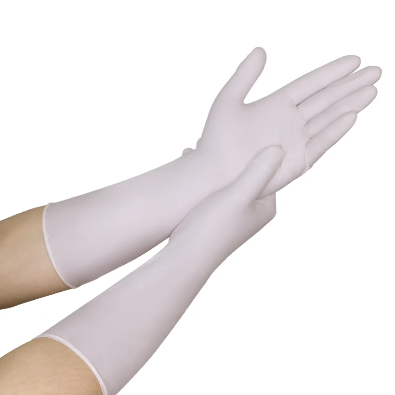 15 inch long arm Food grade new waterproof chemical resistant nitrile washing up kitchen gloves dishwashing touch screen