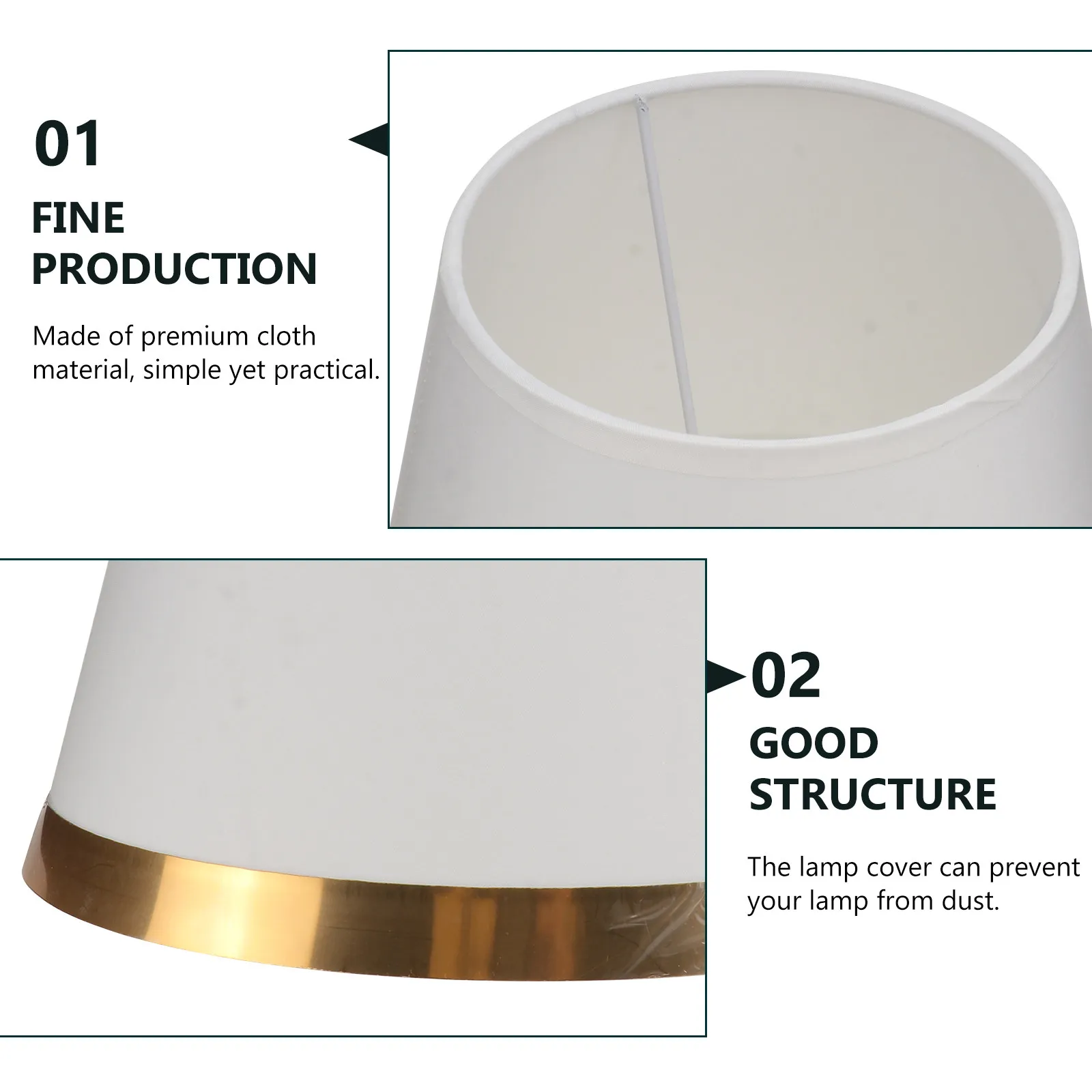 1Pcs Premium Cloth Lamp Shade for Wall Floor Chandelier Lamp Dustproof Light Diffuser Softens Glow Eye Protection Bedroom Living