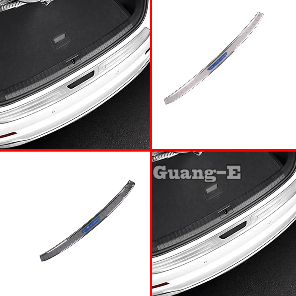 Car Stick Body Outside External Rear Trunk Bumper Trim Plate Frame Threshold 1PCs For Audi Q3 F3 2018 2019 2020 2021 2022