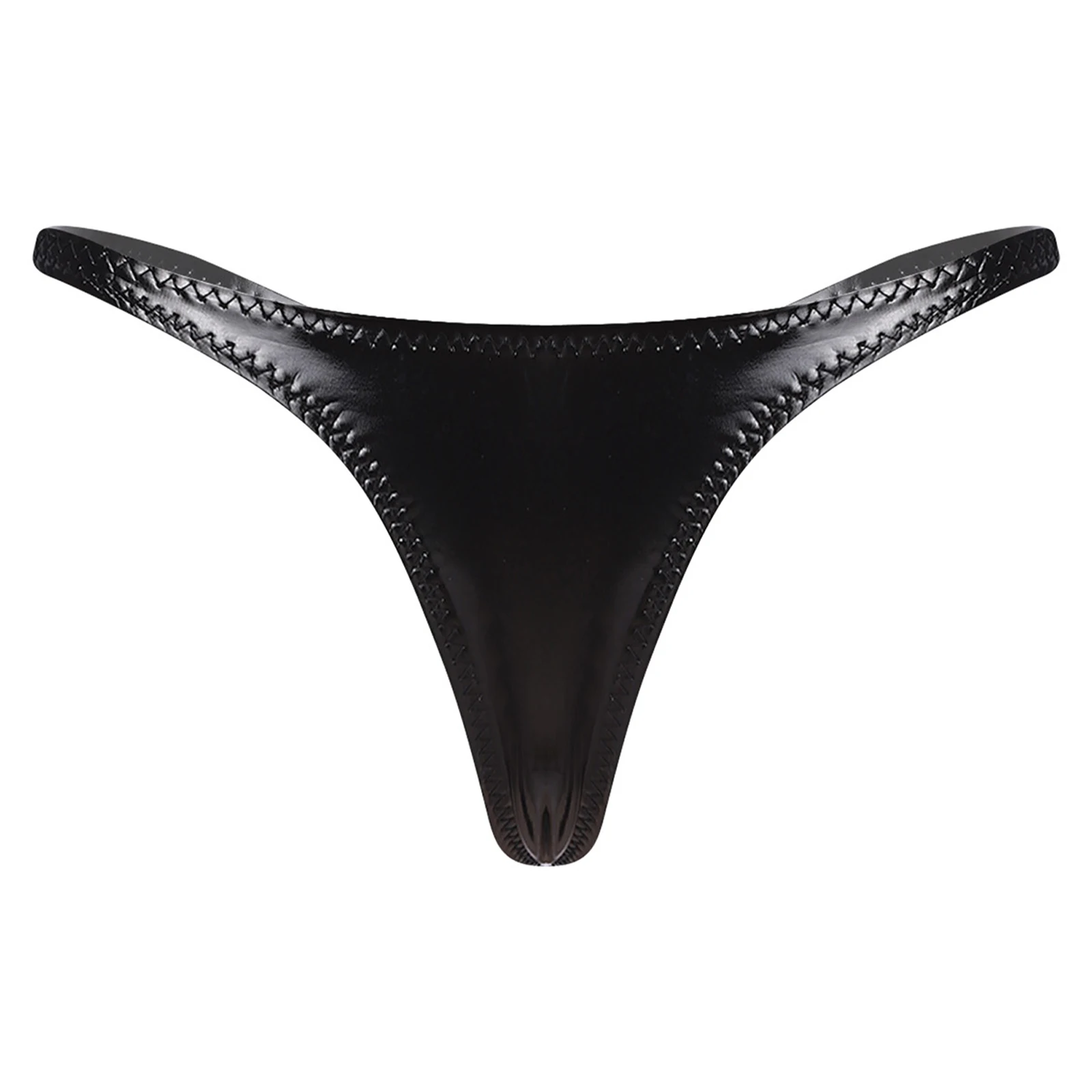 Womens Brazilian Swimwear Swimsuit Bikini T-back Thong Underwear Glossy Micro Briefs Bottoms Low Rise Mini Panties Underpants