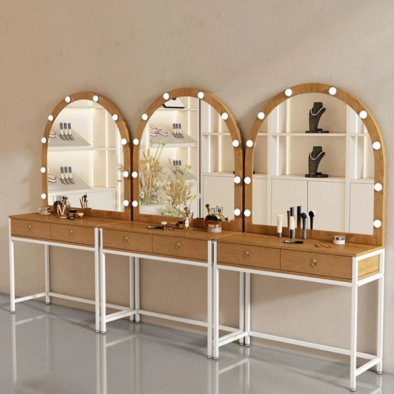 Internet celebrity studio makeup mirror with lamp makeup bridal shop dresser professional makeup artist beauty salon special