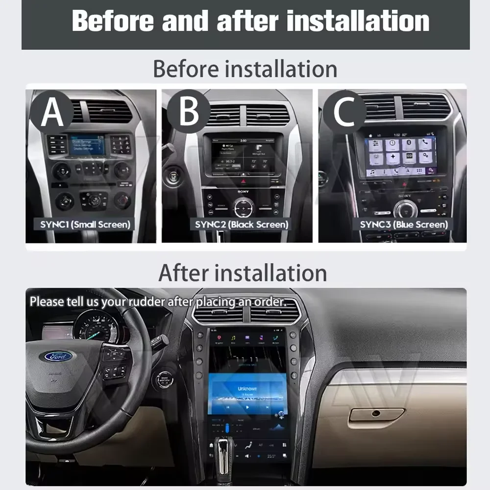 14.4 Inch Android 13 Car Radio For Ford Explorer 2011-2018 2019  Auto Stereo GPS Navigation Carplay Multimedia player Head Unit