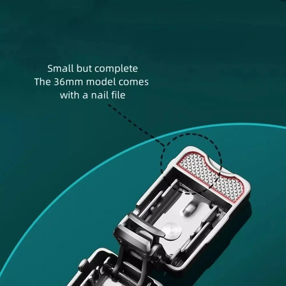 Nuevo cortaúñas de acero inoxidable, Mini cortaúñas plegable de Metal, recortador de uñas, llavero creativo con compartimento para equipaje