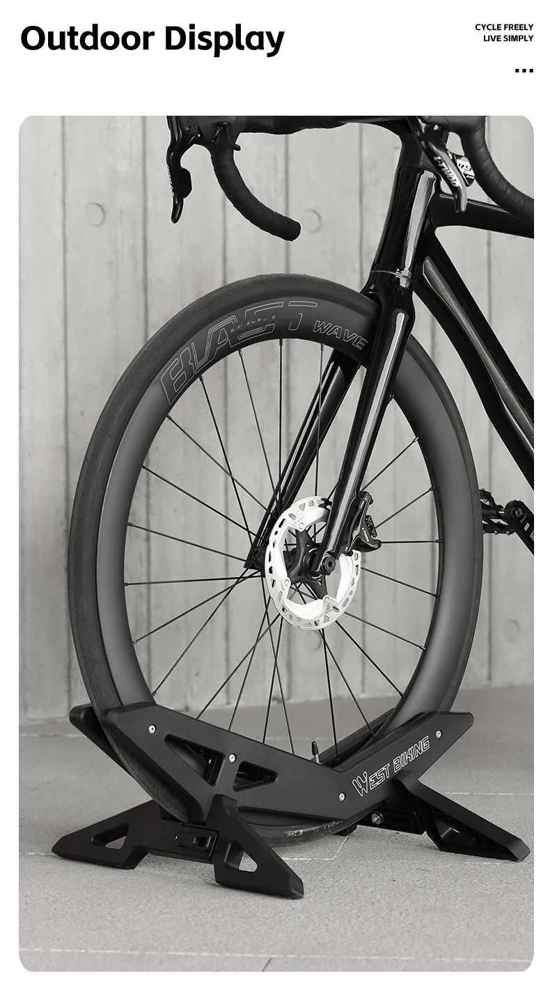 WEST BIKING Verstellbarer Fahrradständer 30-80mm MTB Rennrad Bodenständer Innen-Garagenlagerung Halterung Fahrradzubehör – Detail 12