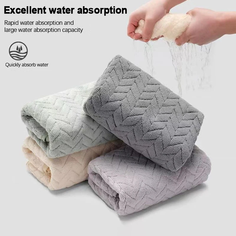 Thickened Coral Velvet Cotton Face Towel Increases Water Absorption Adult Bath Towel Soft Affinity Household Quick-drying Towel