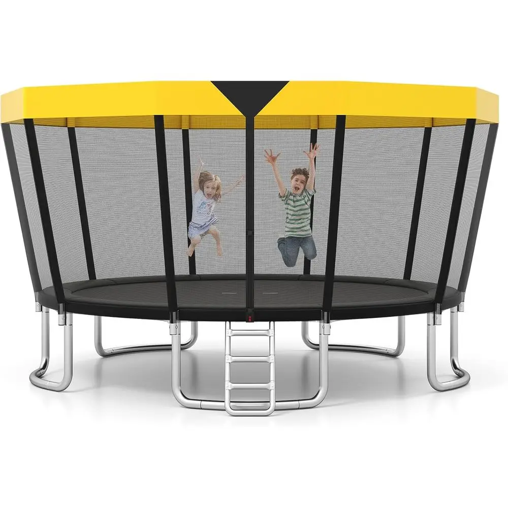 

15T-16T Outdoor Toddler Swing Set with Non-Slip Ladder, Safety Net, Suitable for Kids and Adults, Family Backyard Fun, Max Load