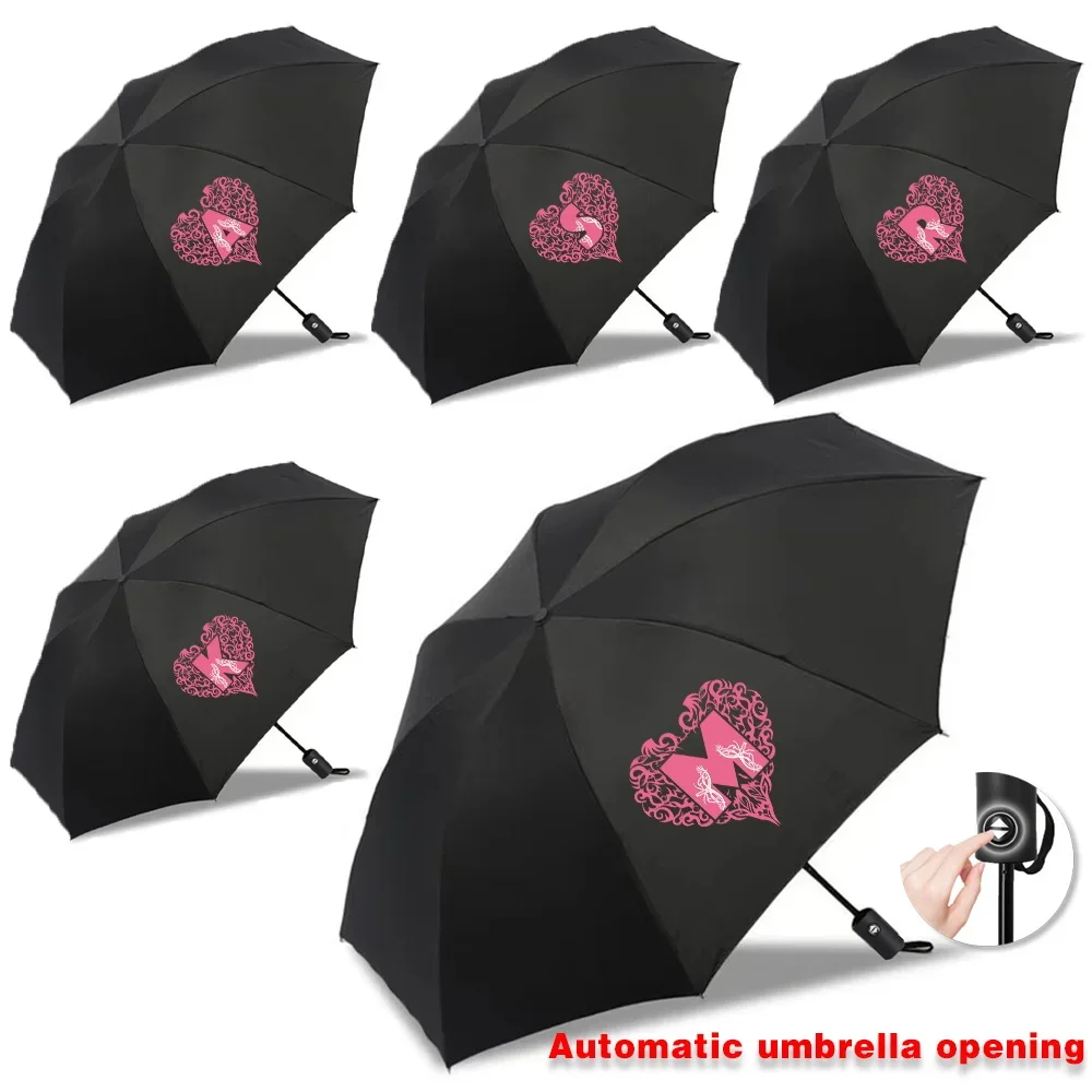 

Foldable Umbrella UV Protection Automatic Umbrellas Sun and Rain High Aesthetic Value Travel Essentials Love Letter Windproof