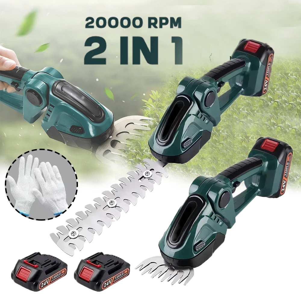 2 IN 1 Elektrische Heckenschere Rasenmäher Haushalt Strauch Jäten Beschneiden Mäher Garten Power Werkzeuge Für Makita 18V batterie Pin