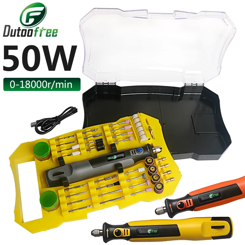 50W USB Cordless Engraving Pen Rotary Tool Set Woodworking Engraving Pen DIY For Jewelry Metal Glass Mini Wireless Drill