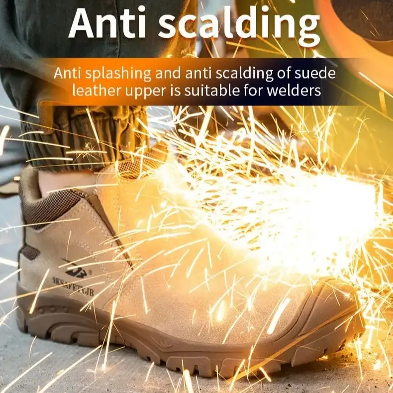 Scald-proof Electric Welding Shoes Plastic Toe Work Shoes Insulated Electrician Shoes Indestructible Industrial Male Wear Boots