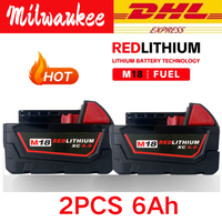 original Genuine Milwaukee battery, M18 battery, M18B6，5.0Ah,6.0Ah, Milwaukee 48-11-1840 48-11-1850 1860 Tool Lithium Battery