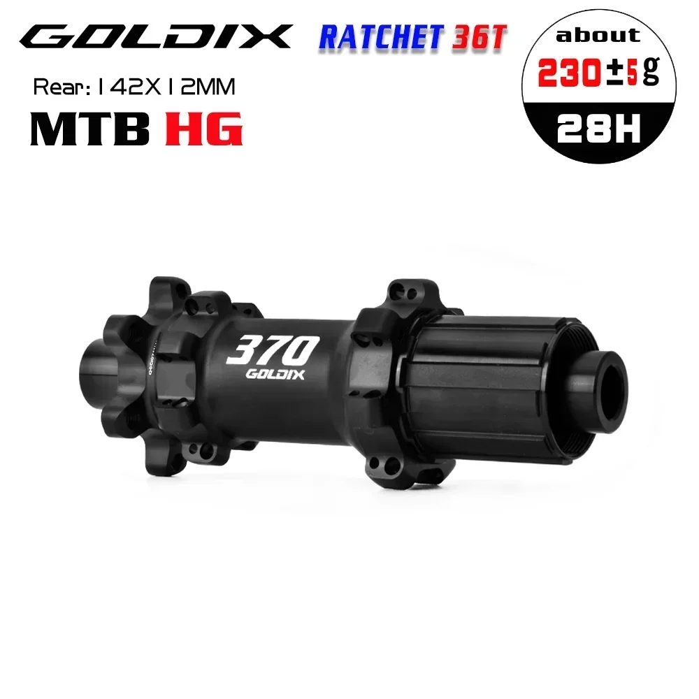 GOLDIX M370 6-bolt disc brake 28 hole straight pull ratchet 36T