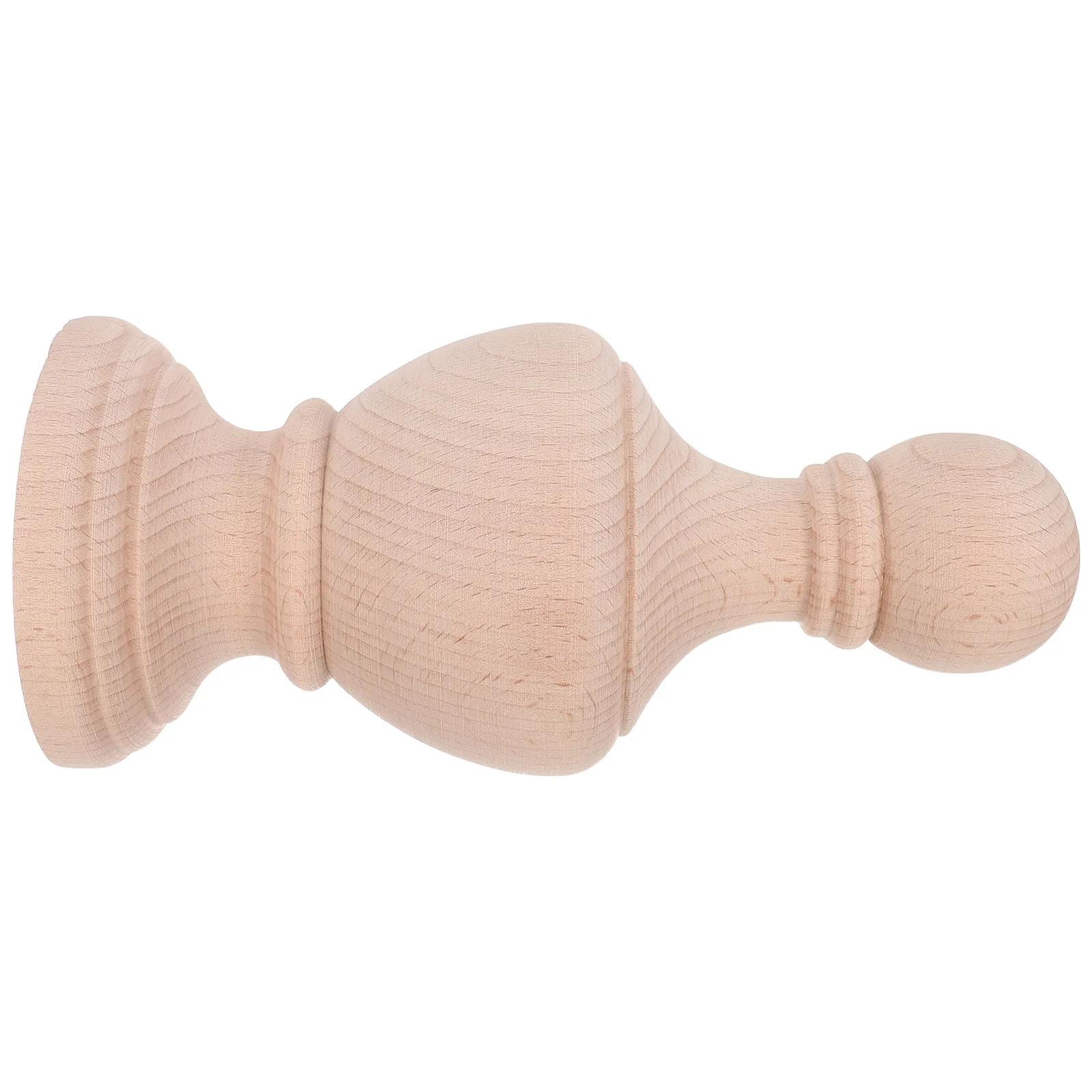 7.9x3.5in Solid Wood Carved Post Cap Ball Top Round Column for Stair Newel Cap Wooden Railing Finial Round Wood Post Caps