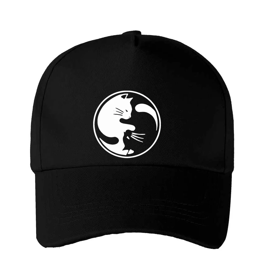 Cat Print New Outdoor Sport Baseball Cap Four Seasons Adjustable Men Women Caps Fashion Hip Hop Hat Add Your Design Or Logo DIY