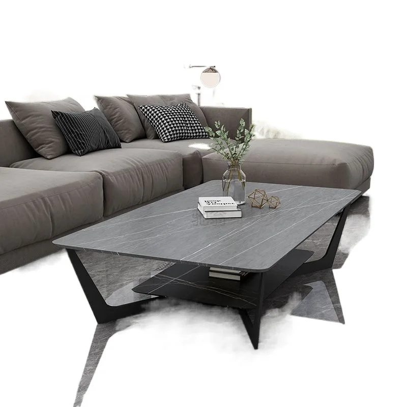 

Slate coffee table simple modern light luxury living room home office designer small apartment Italian style