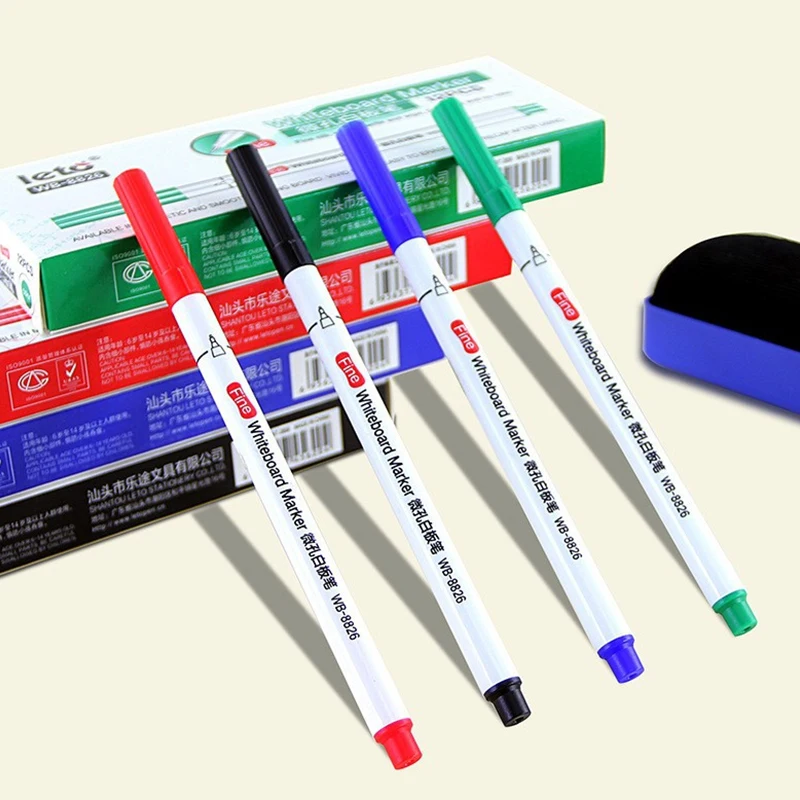 

1/12pcs Dry Erase Markers Whiteboard Marker Pen Office School White Board Stationery Extra Fine Tip Children's Drawing Pen