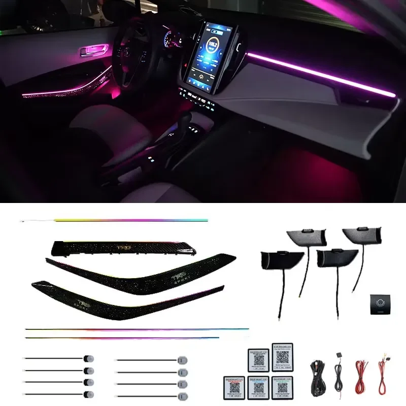 Premium Car Interior Ambient Lights for Corolla 2019-2023 Ambient Light Dream Color Chasing Car Atmosphere Lamp
