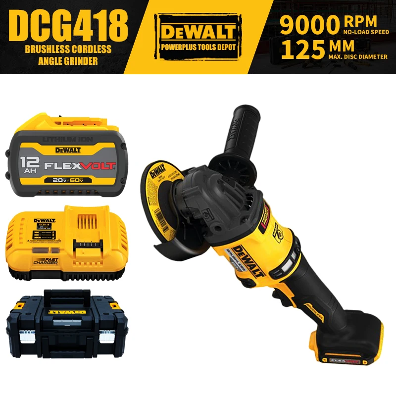 

Набор DEWALT DCG418 FLEXVOLT®60 В Макс. * 125 мм бесщеточная Беспроводная шлифовальная машина с откидным тормозом 60 в инструменты 9000 об/мин с зарядным устройством