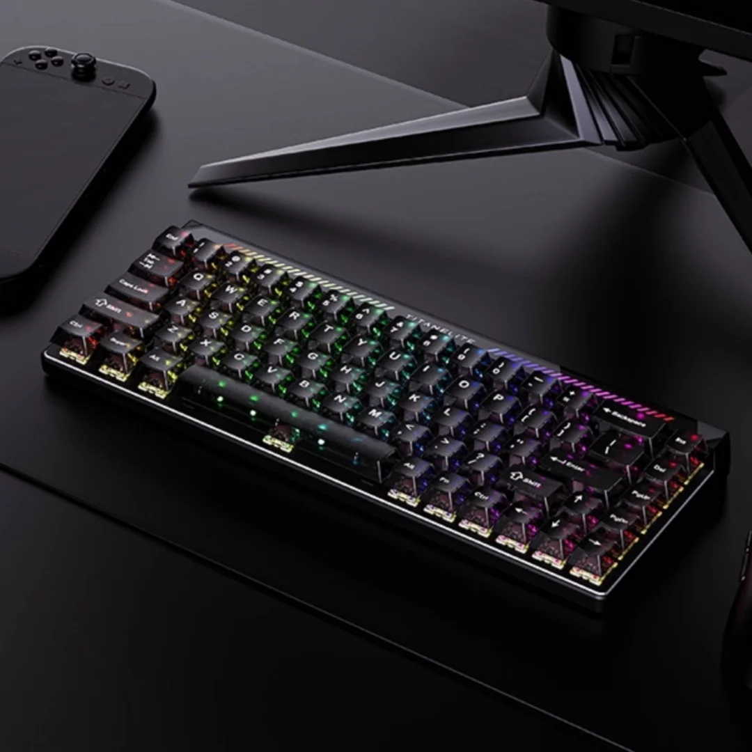 Madlions FGG TITAN68 Turbo Gaming Keyboard Magnetic Switch E-sport Gasket RT0.001 68Key Keyboard FPS 8000HZ PC Kaycaps RT0.001mm