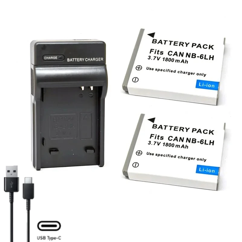新品 1800mAh 3.7V NB-6LH カメラバッテリー+充電器 キヤノン IXUS 95 105 300 310 SX600 SX280 SX275 SX260 SX510 SX500 SX240HS用
