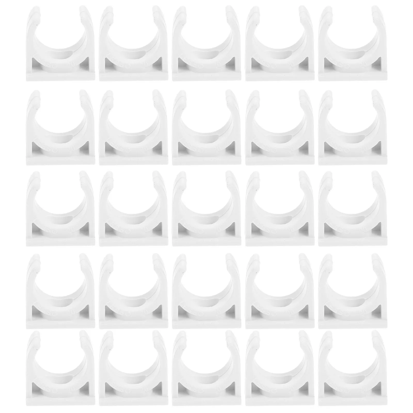 

50pcs U Type Pipe Clamp 20Mm Pvc Band For Thin Wall Hose Fixing Support Riding Horse Clamp White Hardware Fitting
