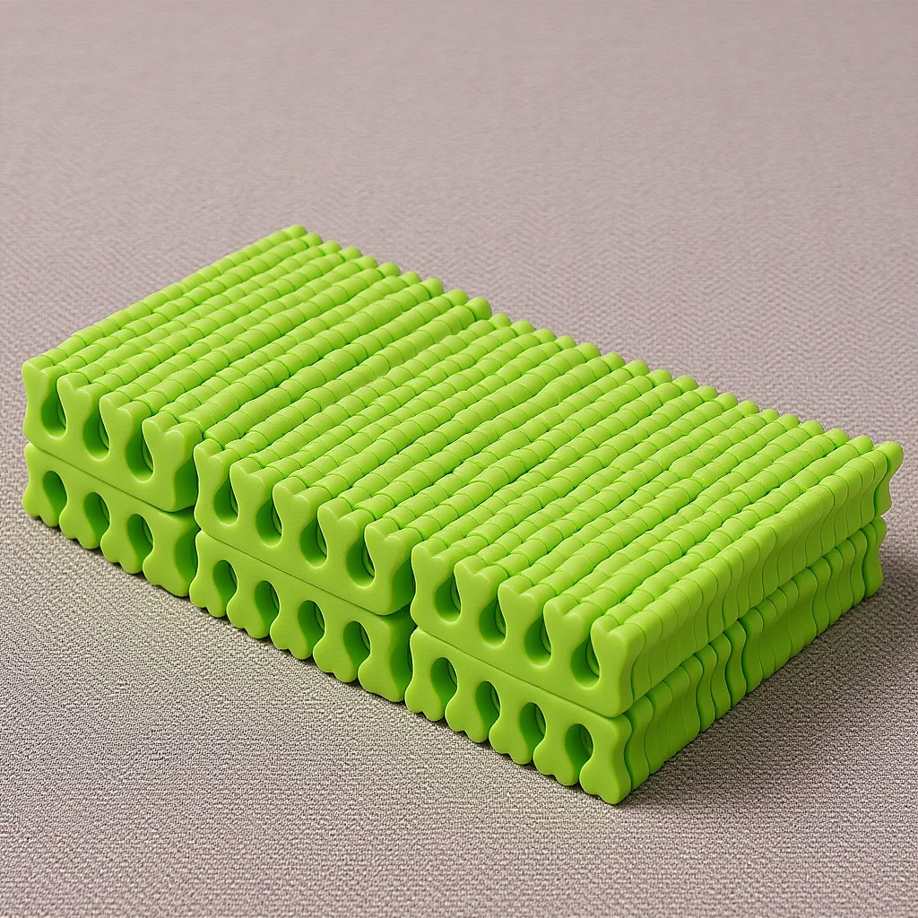 شكل قلب تو فواصل عالية الكثافة الإسفنج لينة لمسمار الفن مانيكير استخدام الفواصل الاصبع المتاح النساء الرجال الأخضر